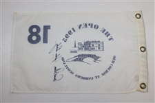Arnold Palmer & John Daly Signed 1995 The Open at St Andrews White Flag JSA ALOA