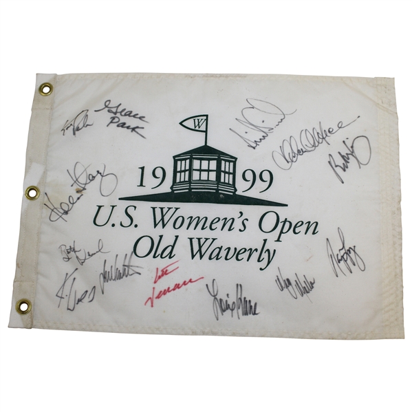 Champ Juli Inkster, Park (LA) & Others Signed 1999 US Womens Open at Old Waverly Flag JSA ALOA