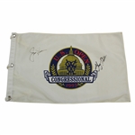 Jack & Gary Nicklaus Signed 1997 US Open at Congressional Screen Flag JSA ALOA