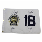 Rose, Harrington, Dufner & Scott Signed 2013 PGA Grand Slam of Golf at Bermuda Flag JSA ALOA