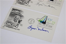 Two (2) Byron Nelson Signed Golf Cachets JSA ALOA