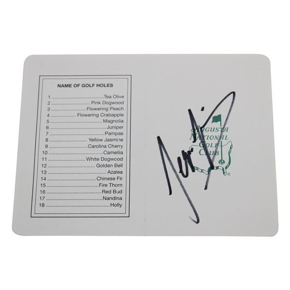 Sergio Garcia Signed Augusta National Golf Club Scorecard JSA ALOA