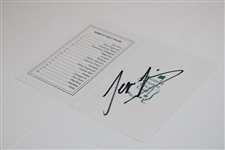 Sergio Garcia Signed Augusta National Golf Club Scorecard JSA ALOA