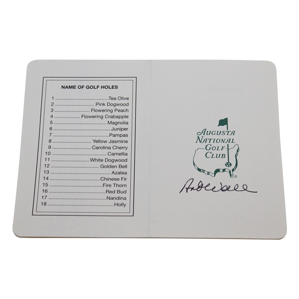 Art Wall Signed Augusta National Golf Club Scorecard JSA ALOA