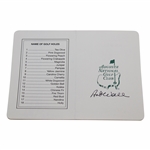 Art Wall Signed Augusta National Golf Club Scorecard JSA ALOA