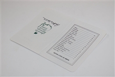 Art Wall Signed Augusta National Golf Club Scorecard JSA ALOA