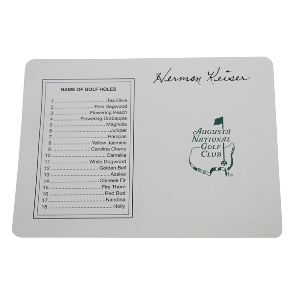 Herman Keiser Signed Augusta National Golf Club Scorecard JSA ALOA