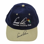 Arnold Palmer Signed Arnold Palmer Latrobe Country Club Navy w/Khaki Hat JSA ALOA