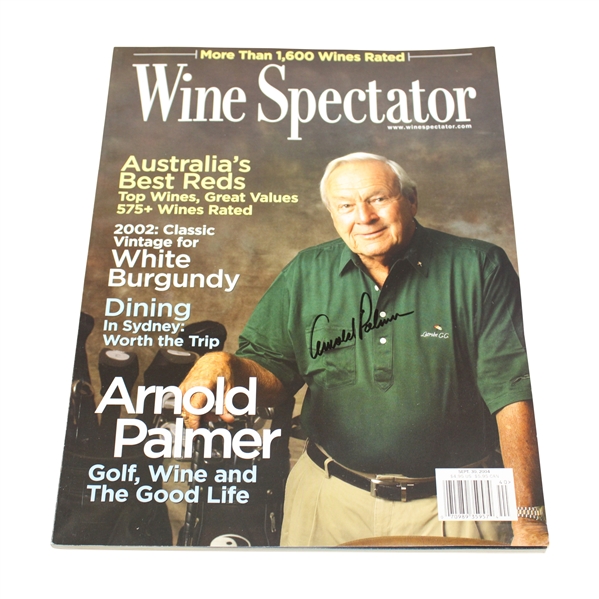Arnold Palmer Signed 2004 Wine Spectator Magazine JSA ALOA