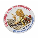 Arnold Palmer Signed Palmer For President Button JSA ALOA