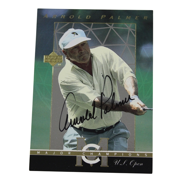 Arnold Palmer Signed Upper Deck Major Champions US Open Card JSA ALOA