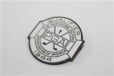 1944 PGA Championship at Manito G&CC Contestant Badge - Bob Hamilton Winner