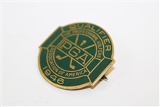 1946 PGA Championship at Portland CC Contestant Badge - Ben Hogan Winner