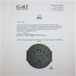 1949 PGA Championship at Hermitage CC Contestant Badge - Sam Snead Winner