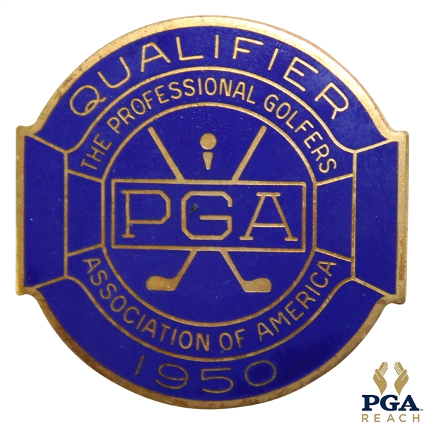 1950 PGA Championship at Scioto CC Contestant Badge - Chandler Harper Winner