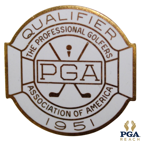 1951 PGA Championship at Oakmont Contestant Badge - Sam Snead Winner
