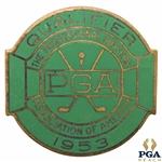 1953 PGA Championship at Birmingham CC Contestant Badge - Walter Burkemo Winner