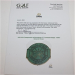 1953 PGA Championship at Birmingham CC Contestant Badge - Walter Burkemo Winner