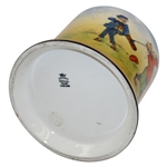 Classic Porcelain Biscuit Barrel with Lid - Crown Ducal Mark England