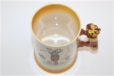 Classic Golfer Swinging Porcelain Mug with Golf Bag Handle