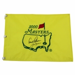 Arnold Palmer & Jack Nicklaus Signed 2000 Masters Embroidered Flag JSA ALOA