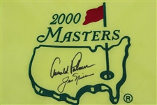 Arnold Palmer & Jack Nicklaus Signed 2000 Masters Embroidered Flag JSA ALOA