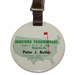 1966 Masters Tournament Contestant Bag Tag Issued to Peter Butler - Nicklaus Win 