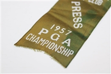 1957 PGA Championship at Miami Valley Golf Club Press Badge #3038 with Ribbon