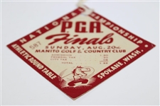 1944 PGA Championship at Manito G&CC Final Rd Sunday Ticket #587 with Original String