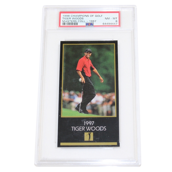 1998 Tiger Woods Champions of Golf Golf Card PSA #64494447 NM-MT 8