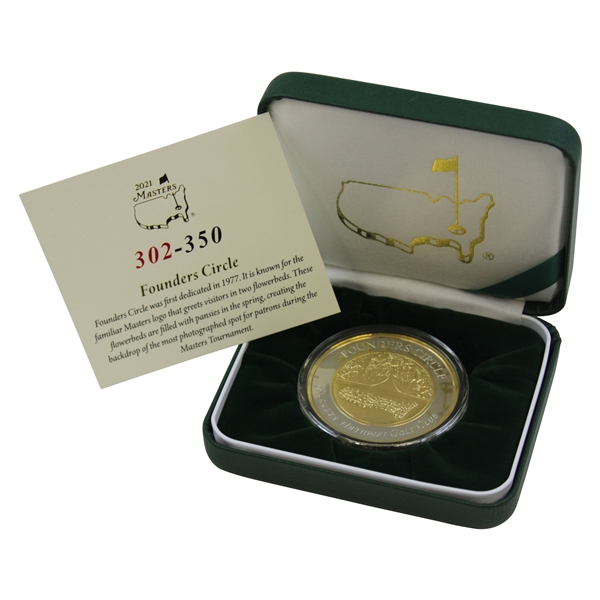 2021 Masters Tournament Ltd Ed #302/350 Founders Circle 1oz .999 Fine Silver Coin