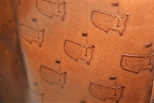 ANGC Masters Tournament Brown/Copper Tone Leather Purse Made in Italy
