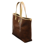 ANGC Masters Tournament Brown/Copper Tone Leather Purse Made in Italy