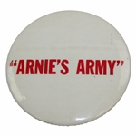 Classic White with Red "Arnies Army" Pinback Button