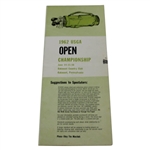 1962 US Open 3rd/4th Round Pairing Sheet - June 16, 1962 Jack Nicklaus