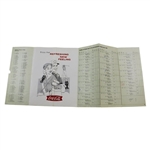 1962 US Open 3rd/4th Round Pairing Sheet - June 16, 1962 Jack Nicklaus