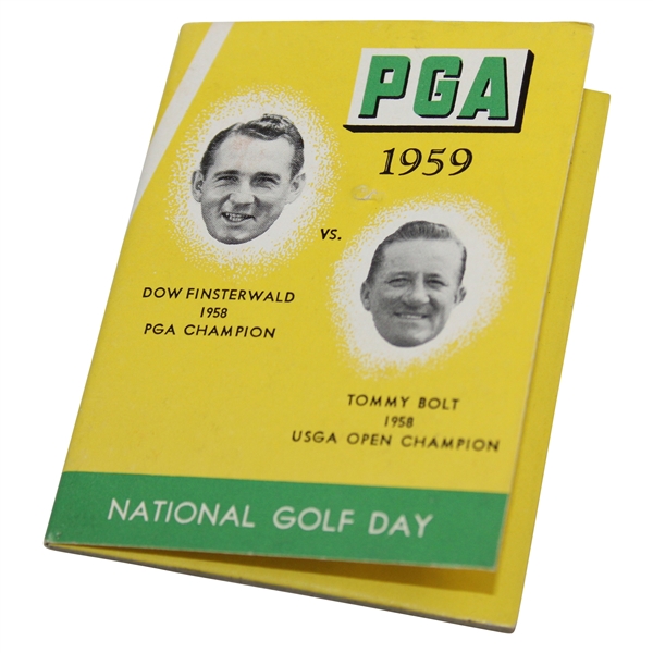 1959 National Golf Day Medal & Book - Finsterwald vs. Bolt