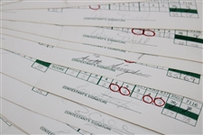Seventy-Five (75) 1980 The Memorial Tournament Official Used Scorecards