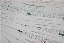 Seventy-Five (75) 1980 The Memorial Tournament Official Used Scorecards