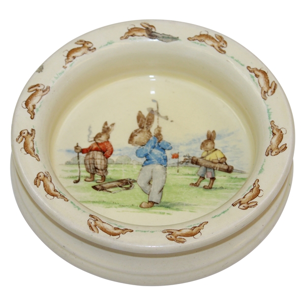 Royal Doulton Bunnykins Golfing Ceramic Dish - 6" Diameter