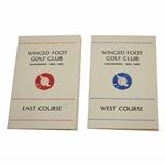 Two (2) Vintage Winged Foot Un-Marked Score Cards - West & East Course