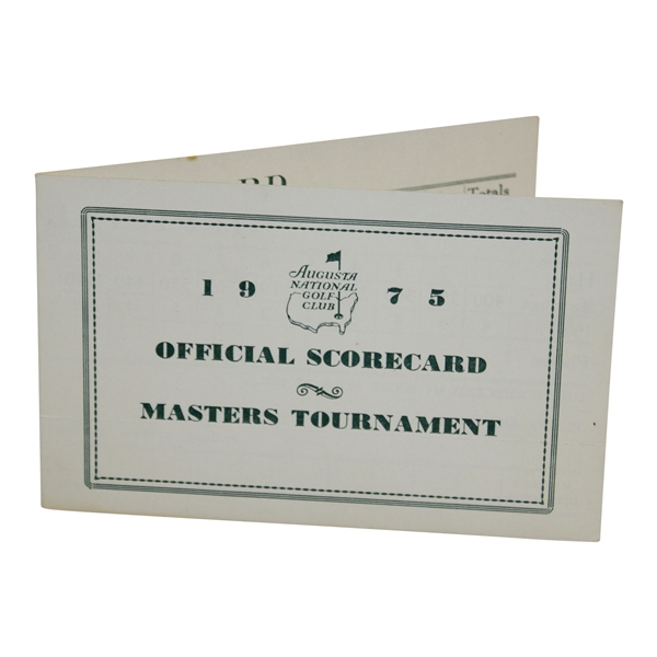 1975 Masters Tournament Official Scorecard - Un-Marked