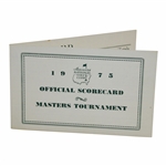 1975 Masters Tournament Official Scorecard - Un-Marked