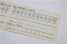 1975 Masters Tournament Official Scorecard - Un-Marked
