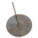 Vintage Golf Themed Sundial with Club, Ball & Flags