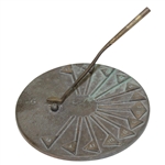 Vintage Golf Themed Sundial with Club, Ball & Flags