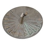 Vintage Golf Themed Sundial with Club, Ball & Flags