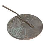 Vintage Golf Themed Sundial with Club, Ball & Flags