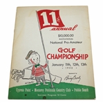 1952 Crosby Pro-Am Golf Championship Official Program - Jimmy Demaret Win