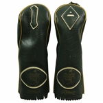 Two (2) Vintage Titleist Augusta National Golf Club Dk Green Headcovers